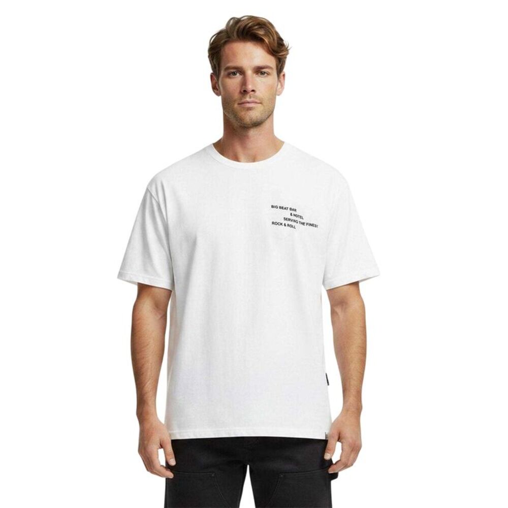 Pretty Green Mens Text T-Shirt / White